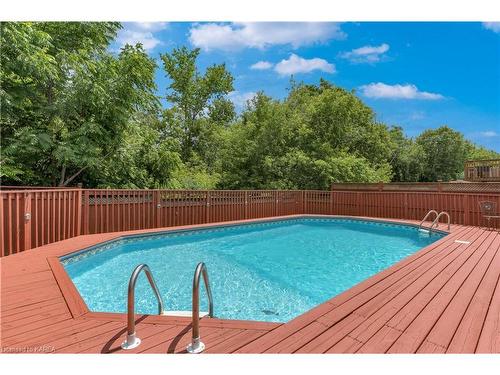 500 Weston Crescent, Kingston, ON - Outdoor With Above Ground Pool With Deck Patio Veranda With Backyard