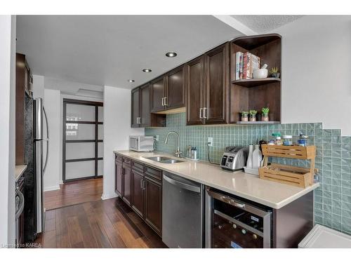 408-165 Ontario Street, Kingston, ON - Indoor Photo Showing Kitchen With Double Sink