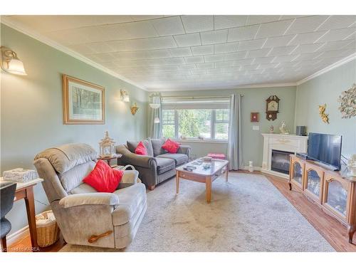 13698 Road 38, Sharbot Lake, ON - Indoor Photo Showing Living Room With Fireplace