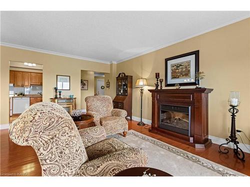 402-1000 King Street W, Kingston, ON - Indoor Photo Showing Living Room With Fireplace