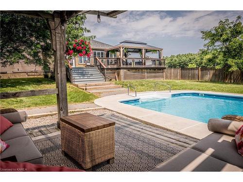 4422 Highway 15, Kingston, ON - Outdoor With In Ground Pool With Deck Patio Veranda