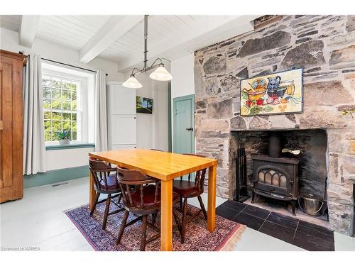 2750 Front Road, Stella, ON - Indoor Photo Showing Dining Room With Fireplace