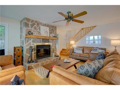 346 North Shore Road, Westport, ON - Indoor Photo Showing Living Room With Fireplace