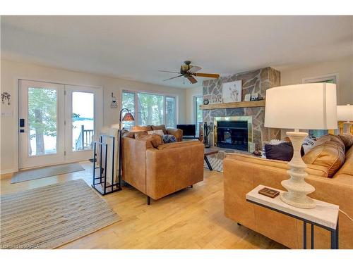 346 North Shore Road, Westport, ON - Indoor Photo Showing Living Room With Fireplace