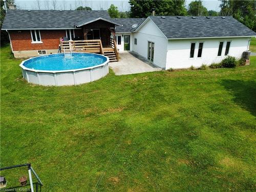 31 Station Road, Gananoque, ON - Outdoor With Above Ground Pool