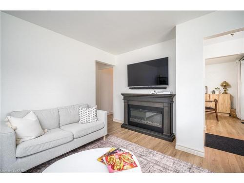 169 Belmont Avenue, Kingston, ON - Indoor Photo Showing Living Room With Fireplace