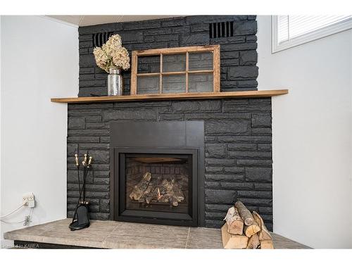 169 Belmont Avenue, Kingston, ON - Indoor Photo Showing Living Room With Fireplace