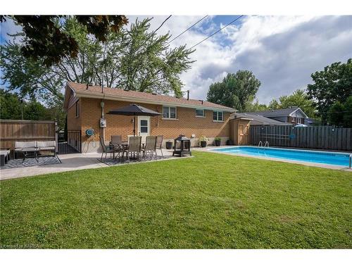 169 Belmont Avenue, Kingston, ON - Outdoor With In Ground Pool With Deck Patio Veranda With Backyard With Exterior