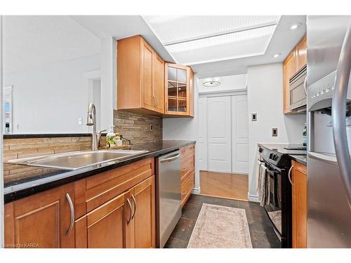 702-165 Ontario Street, Kingston, ON - Indoor Photo Showing Kitchen With Double Sink