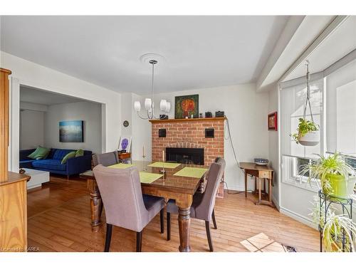 153 Grenadier Drive, Kingston, ON - Indoor Photo Showing Dining Room With Fireplace