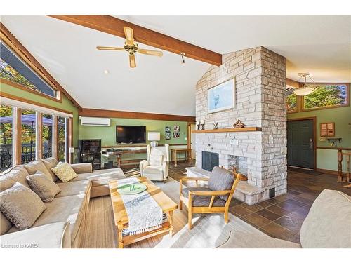 61 B Jw Lane, Rideau Lakes, ON - Indoor Photo Showing Living Room With Fireplace