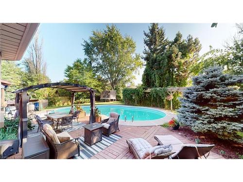 861 Irving Court, Kingston, ON - Outdoor With In Ground Pool With Deck Patio Veranda