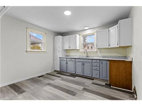 135 Elm Street, Gananoque, ON - Indoor Photo Showing Kitchen With Double Sink