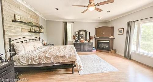 939 Ellen Avenue, Kingston, ON - Indoor Photo Showing Bedroom With Fireplace