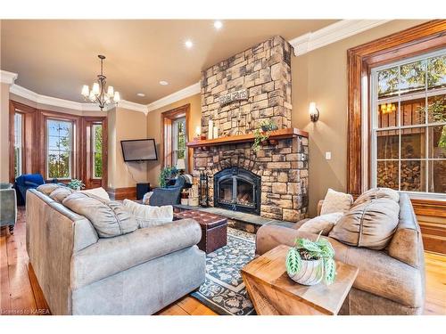 373 Dundas Street W, Napanee, ON - Indoor Photo Showing Living Room With Fireplace