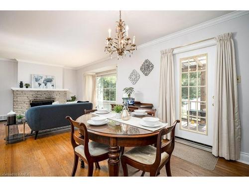 366 Dundas Street W, Napanee, ON - Indoor Photo Showing Dining Room With Fireplace