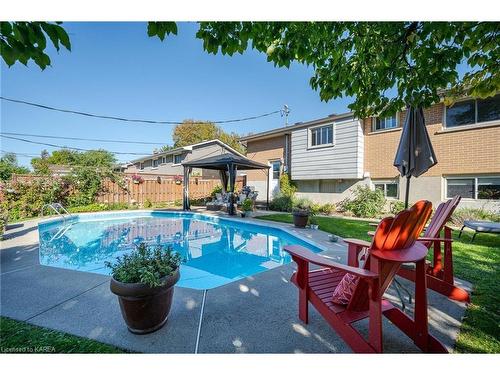 981 Hudson Drive, Kingston, ON - Outdoor With In Ground Pool With Backyard