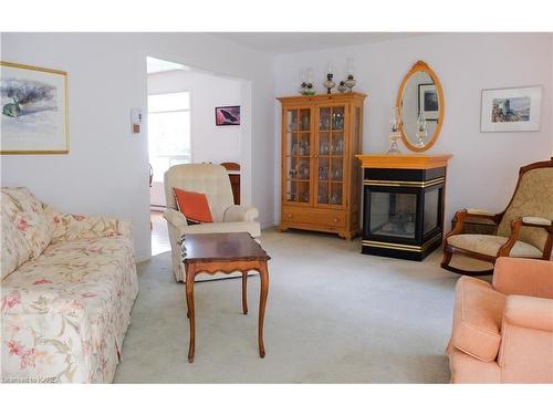 9820 Front Road, Stella, ON - Indoor Photo Showing Living Room With Fireplace