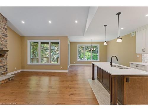 Lot A7 Hetu Road, Gananoque, ON - Indoor Photo Showing Kitchen With Fireplace With Double Sink