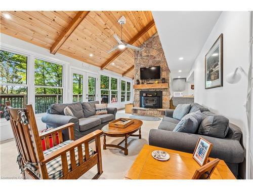 158 Maple Grove Lane, Tichborne, ON - Indoor Photo Showing Living Room With Fireplace