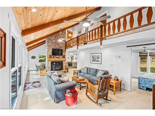 158 Maple Grove Lane, Tichborne, ON - Indoor Photo Showing Other Room With Fireplace