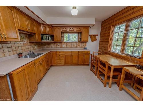 2305E Opinicon Road, Rideau Lakes, ON - Indoor Photo Showing Kitchen With Double Sink