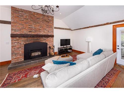 100 Dixie Road, Athens, ON - Indoor Photo Showing Living Room With Fireplace