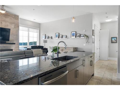 501-130 Water Street, Gananoque, ON - Indoor Photo Showing Kitchen With Upgraded Kitchen