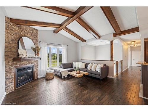 1311 Ritchie Road, Perth Road Village, ON - Indoor Photo Showing Living Room With Fireplace