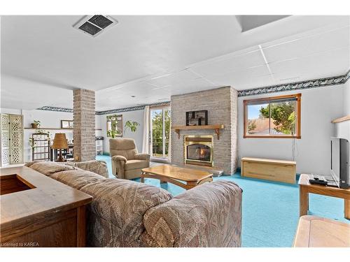 671 Macdonald Drive, Gananoque, ON - Indoor Photo Showing Living Room With Fireplace