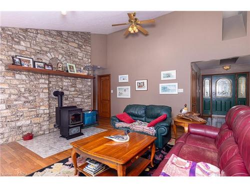 1 Clow Court, Mallorytown, ON - Indoor Photo Showing Living Room With Fireplace