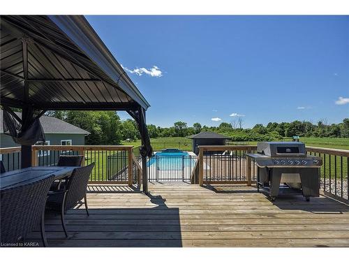 3541 Greenfield Road, Inverary, ON - Outdoor With Above Ground Pool With Deck Patio Veranda