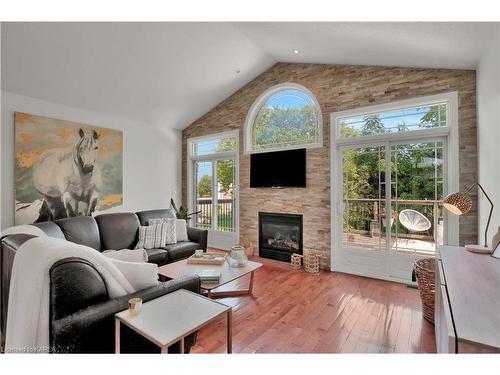 1090 Fawn Court, Kingston, ON - Indoor Photo Showing Living Room With Fireplace