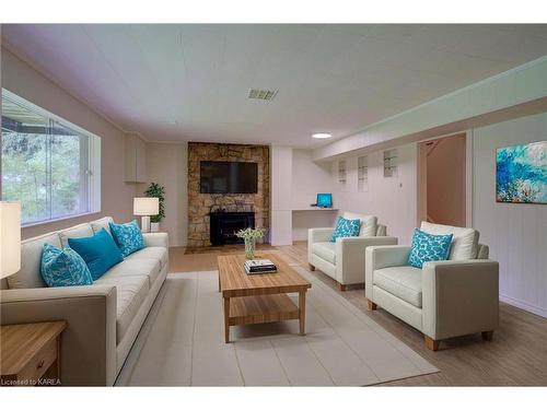 355 Elizabeth Drive, Gananoque, ON - Indoor Photo Showing Living Room With Fireplace