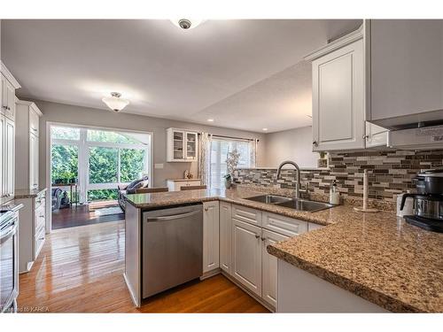 155 Elmwood Drive, Gananoque, ON - Indoor Photo Showing Kitchen With Double Sink