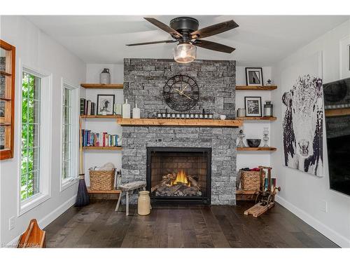 4422 Highway 15, Kingston, ON - Indoor Photo Showing Living Room With Fireplace