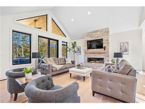 1088 Balsam Lane, Inverary, ON - Indoor Photo Showing Living Room With Fireplace