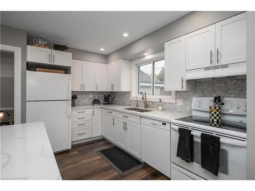 87 Sunset Boulevard, Kingston, ON - Indoor Photo Showing Kitchen With Double Sink