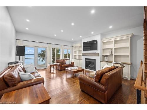 4744 Bath Road, Loyalist Township, ON - Indoor Photo Showing Living Room With Fireplace