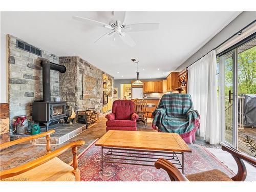 1733 Hitchcock Drive, Inverary, ON - Indoor Photo Showing Living Room With Fireplace