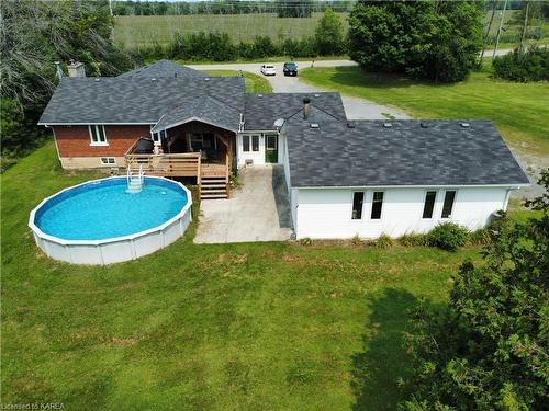 31 Station Road, Gananoque, ON - Outdoor With Above Ground Pool