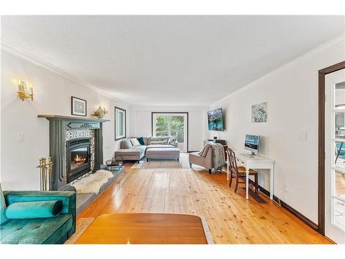 1946 Cordukes Road, Kingston, ON - Indoor Photo Showing Living Room With Fireplace