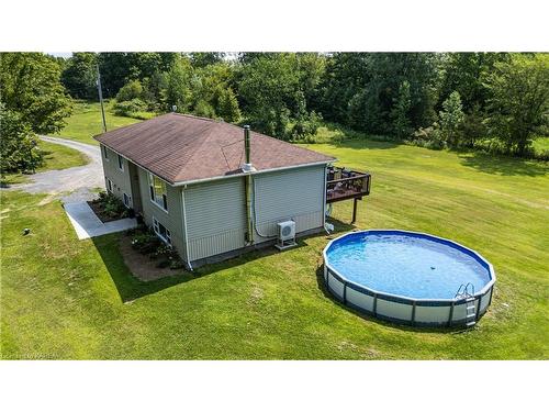 5844 Wilmer Road, Perth Road Village, ON - Outdoor With Above Ground Pool With Backyard