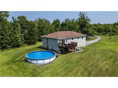 5844 Wilmer Road, Perth Road Village, ON - Outdoor With Above Ground Pool With Backyard