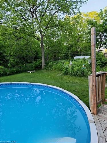 22 King St E, Lansdowne, ON - Outdoor With Above Ground Pool With Backyard