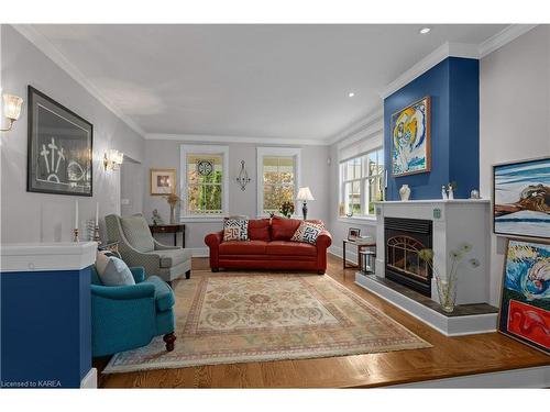 222 Greenbay Road, Kingston, ON - Indoor Photo Showing Living Room With Fireplace