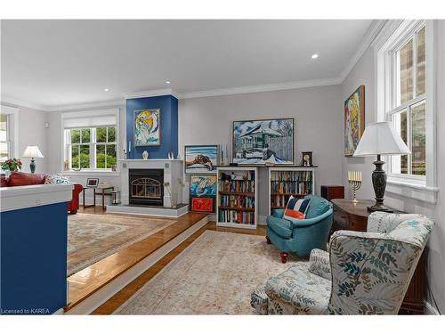 222 Greenbay Road, Kingston, ON - Indoor Photo Showing Living Room With Fireplace