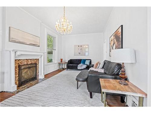 209 Centre Street N, Napanee, ON - Indoor Photo Showing Living Room With Fireplace