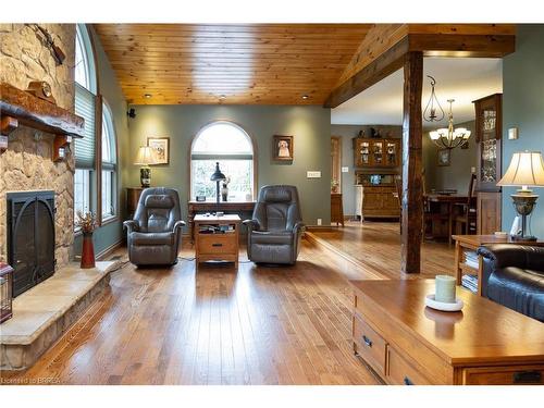 1409 Charlotteville Road 5 Road, Simcoe, ON - Indoor Photo Showing Living Room With Fireplace