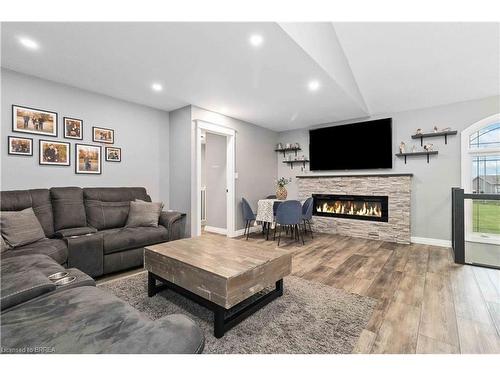253 Middle Townline Road, Harley, ON - Indoor Photo Showing Living Room With Fireplace
